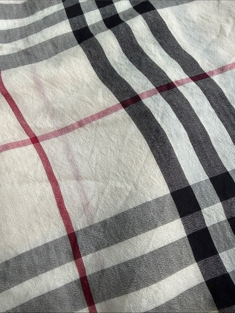 Burberry Reversible Check Wool Silk Scar - Picture 3 of 7
